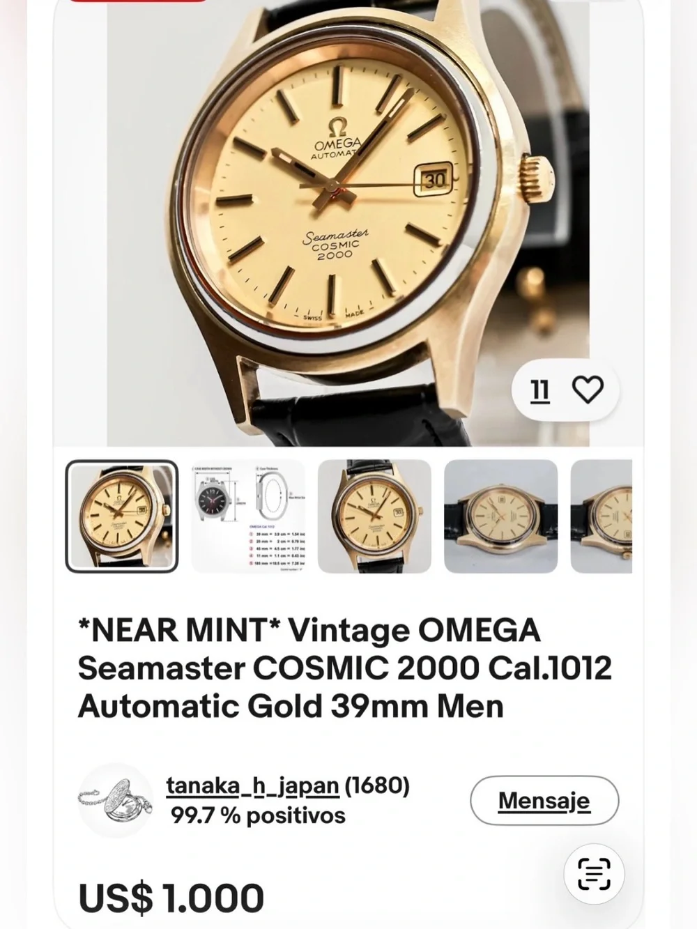 Omega Seamaster Cosmic 2000 Automatic Watch – 1970s – Cal. 1012